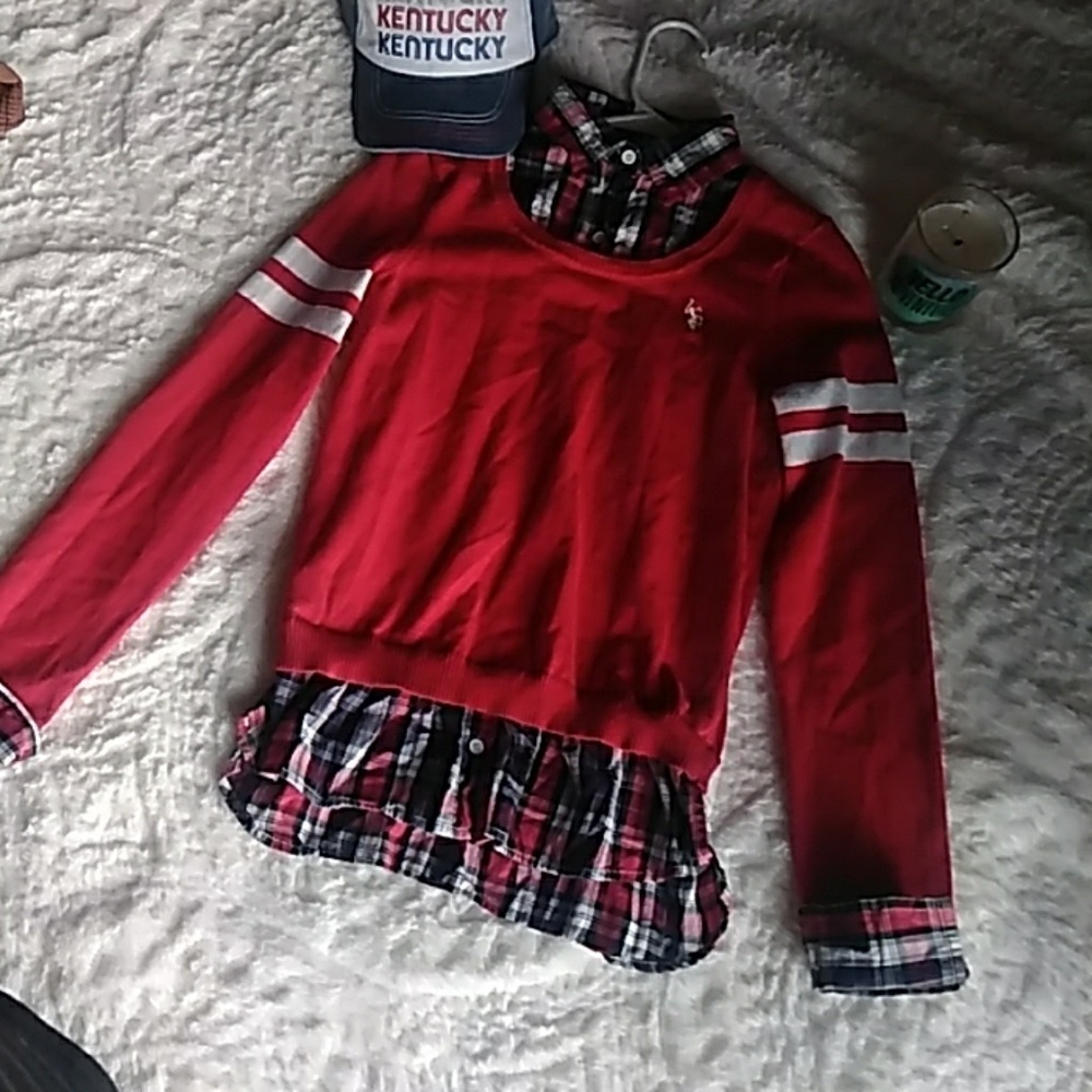 Sweater button down combo